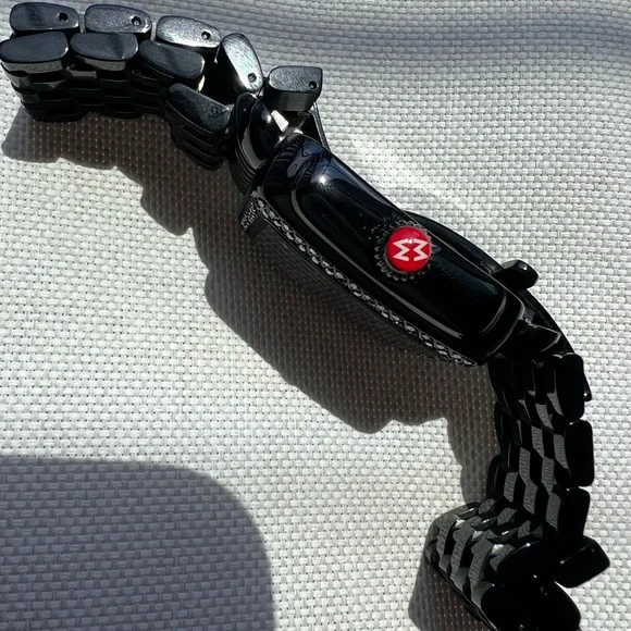 Brand New in Box Black Michele Deco Noir Diamond Watch 06T000215 - Picture 7 of 17